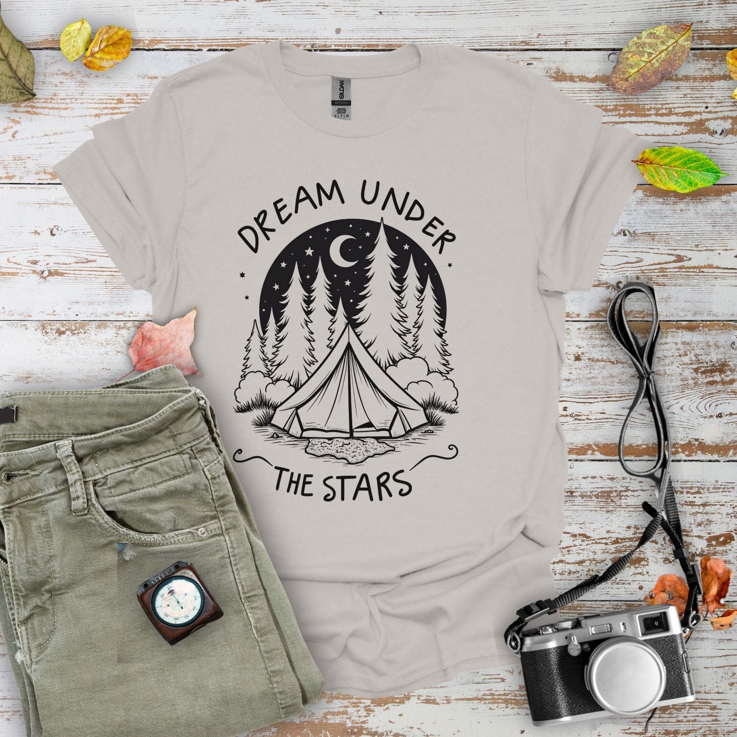 Dream Under the Stars Graphic T-Shirt - Camping Shirt Camp Vibes Collective