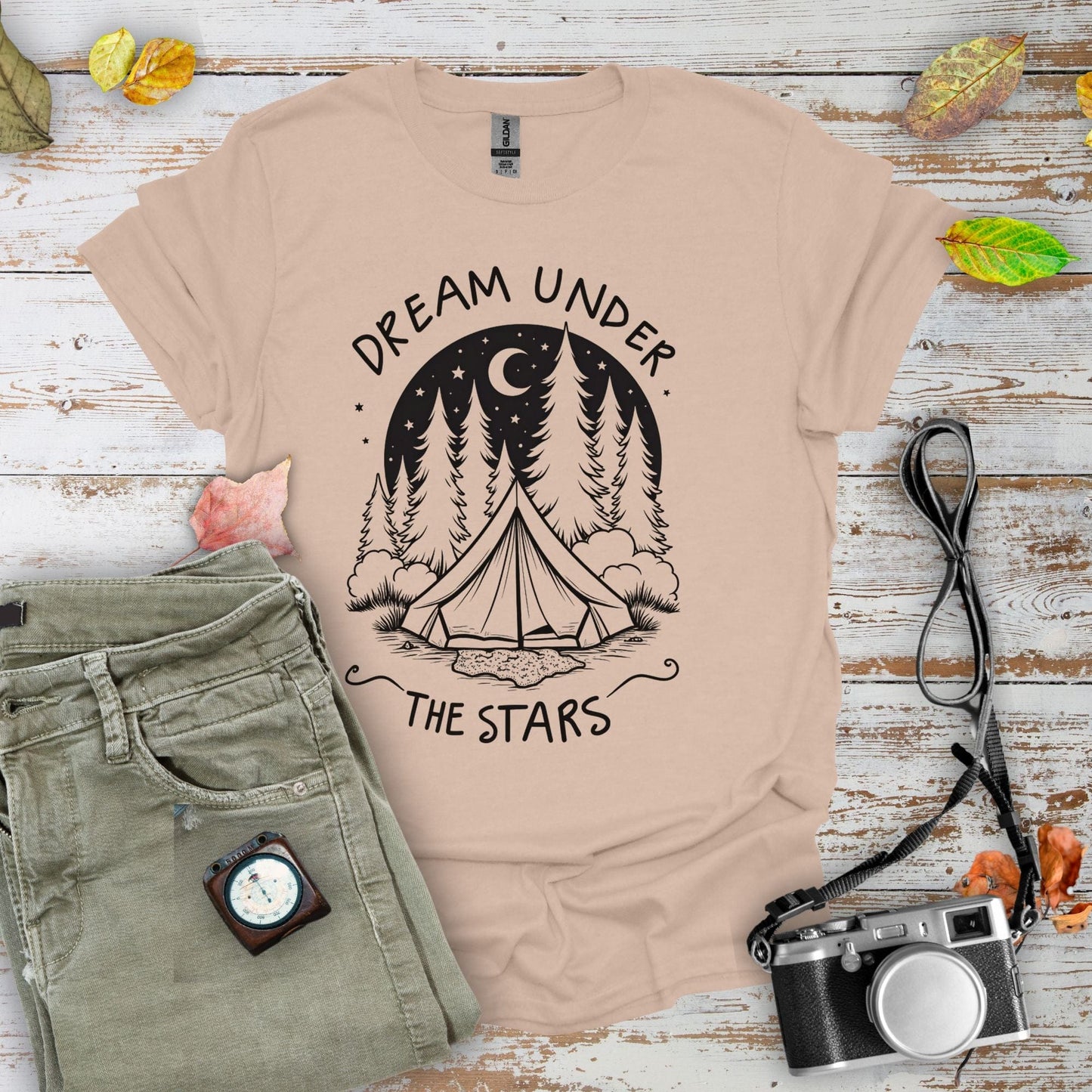 Dream Under the Stars Graphic T-Shirt - Camping Shirt Camp Vibes Collective