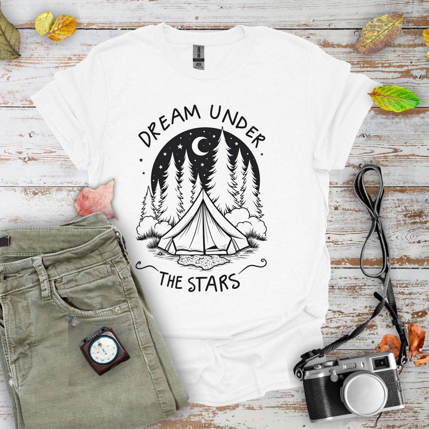 Dream Under the Stars Graphic T-Shirt - Camping Shirt Camp Vibes Collective