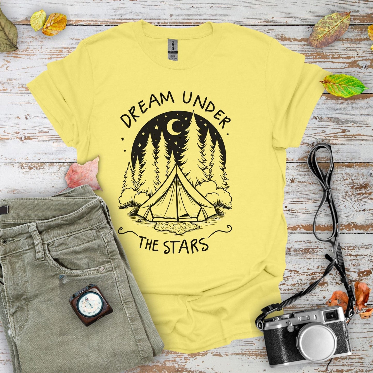 Dream Under the Stars Graphic T-Shirt - Camping Shirt Camp Vibes Collective