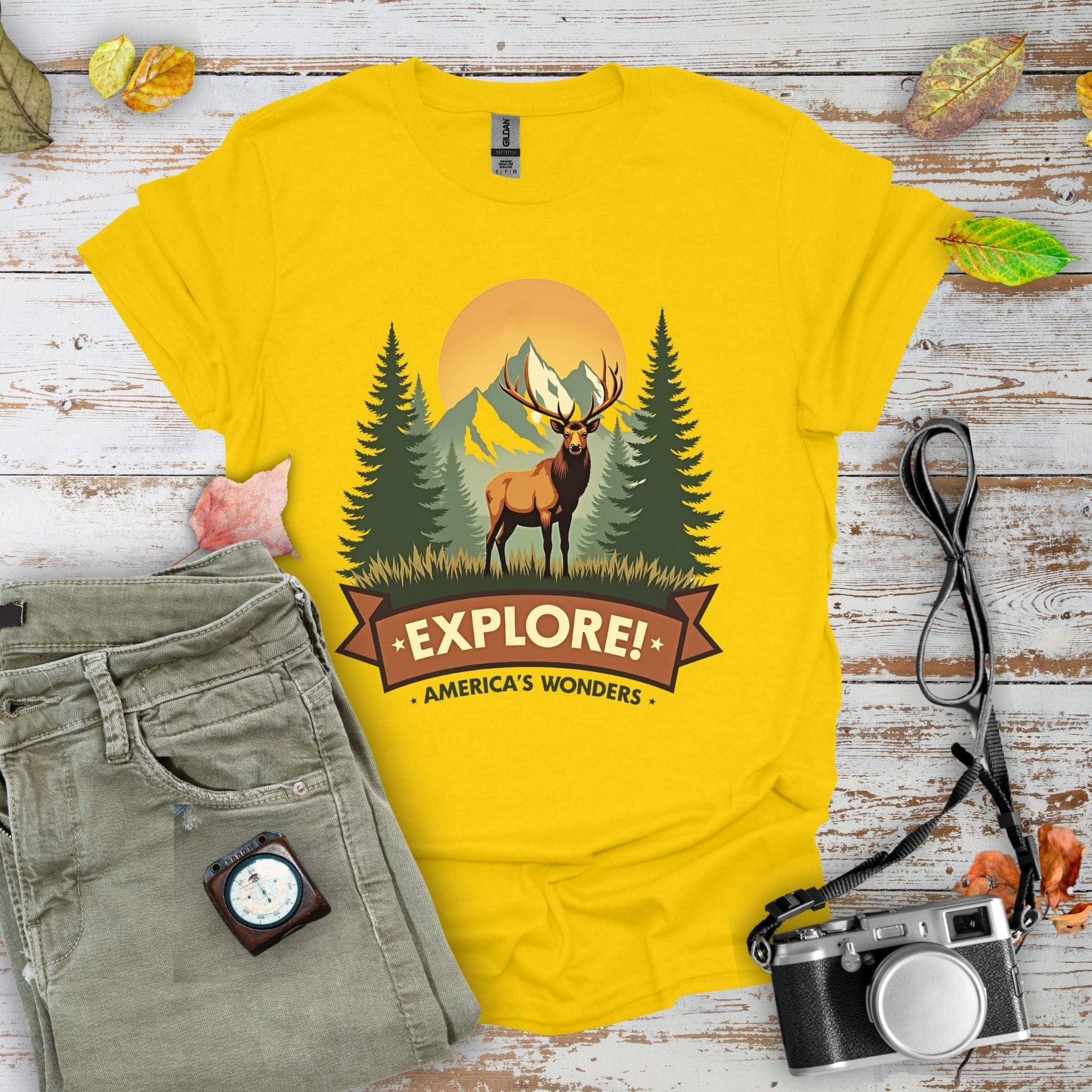 Explore America's Wonders Graphic T-Shirt - Camping Shirt Camp Vibes Collective