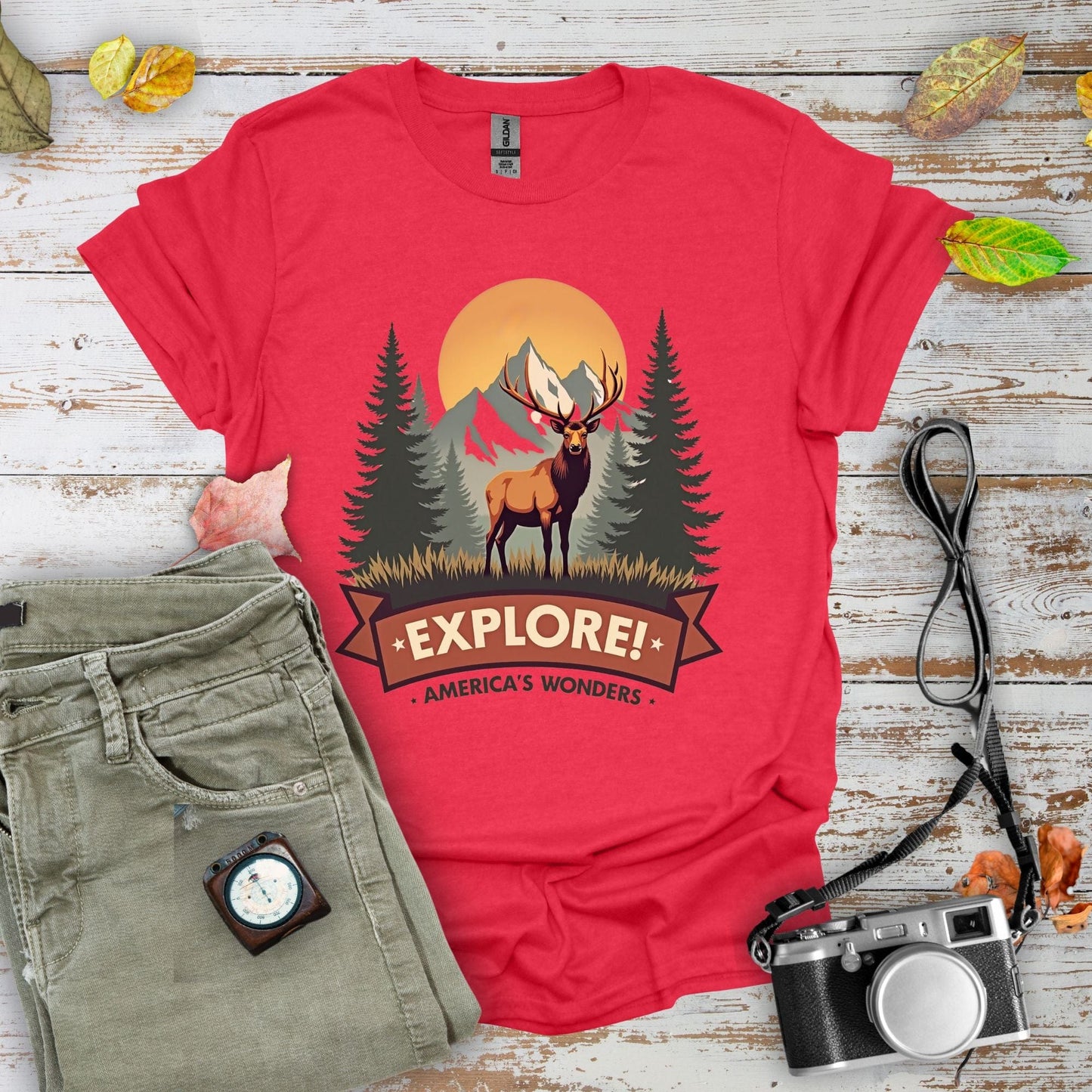 Explore America's Wonders Graphic T-Shirt - Camping Shirt Camp Vibes Collective