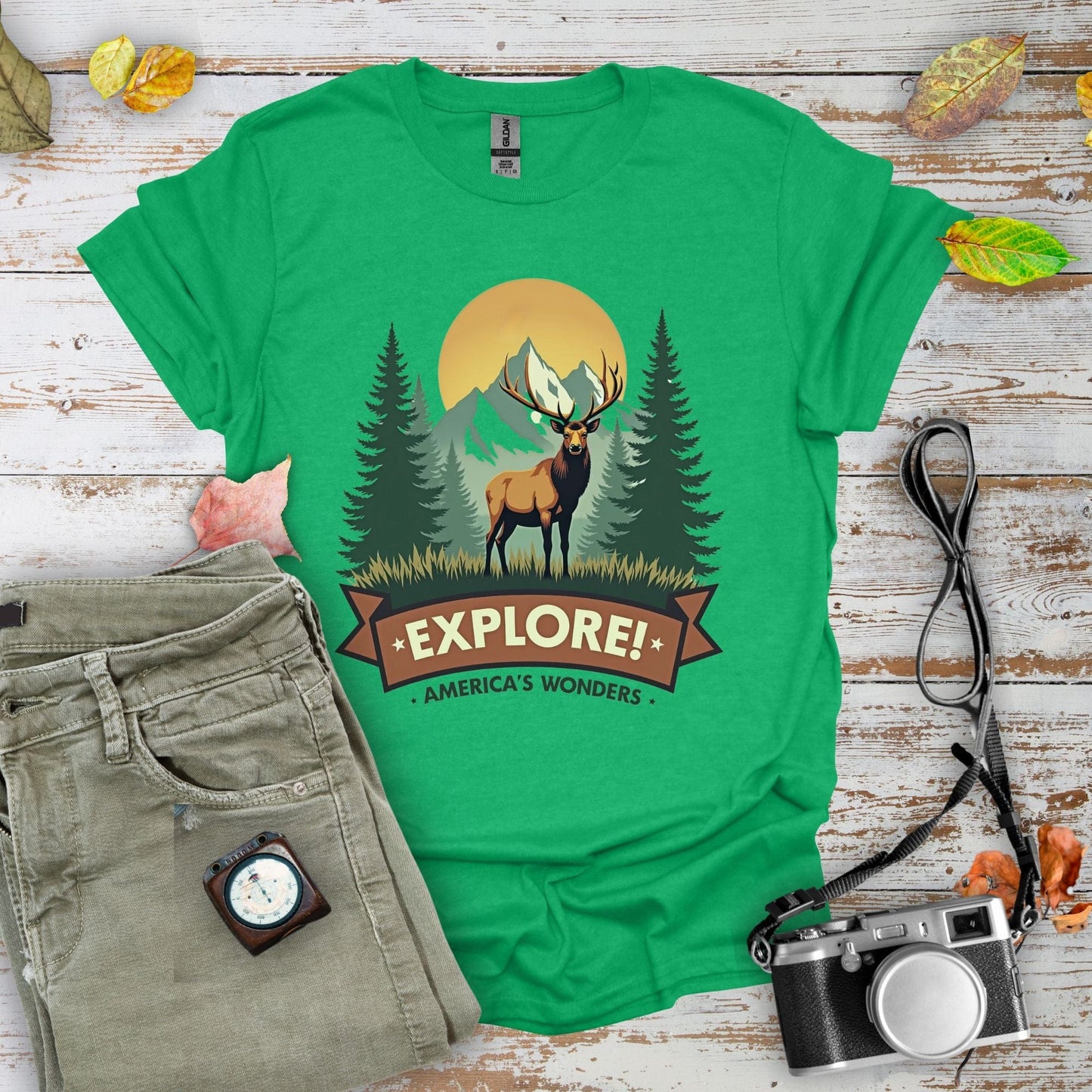 Explore America's Wonders Graphic T-Shirt - Camping Shirt Camp Vibes Collective