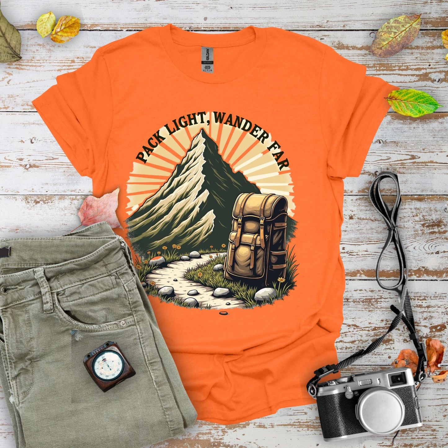 Pack Light Wander Far Graphic T-Shirt - Camping Shirt Camp Vibes Collective