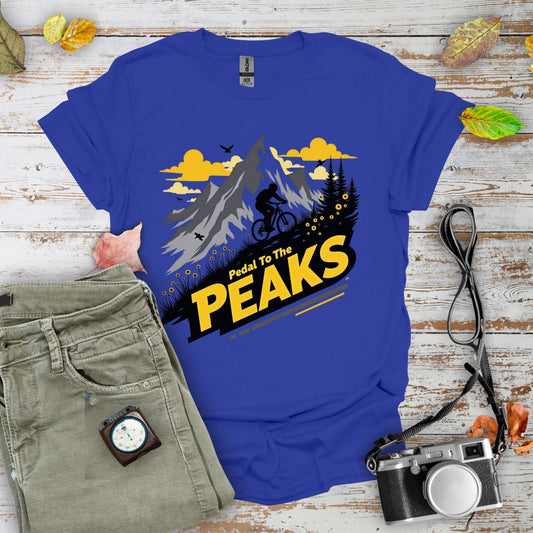 Pedal to the Peaks Graphic T-Shirt - Camping Shirt Camp Vibes Collective