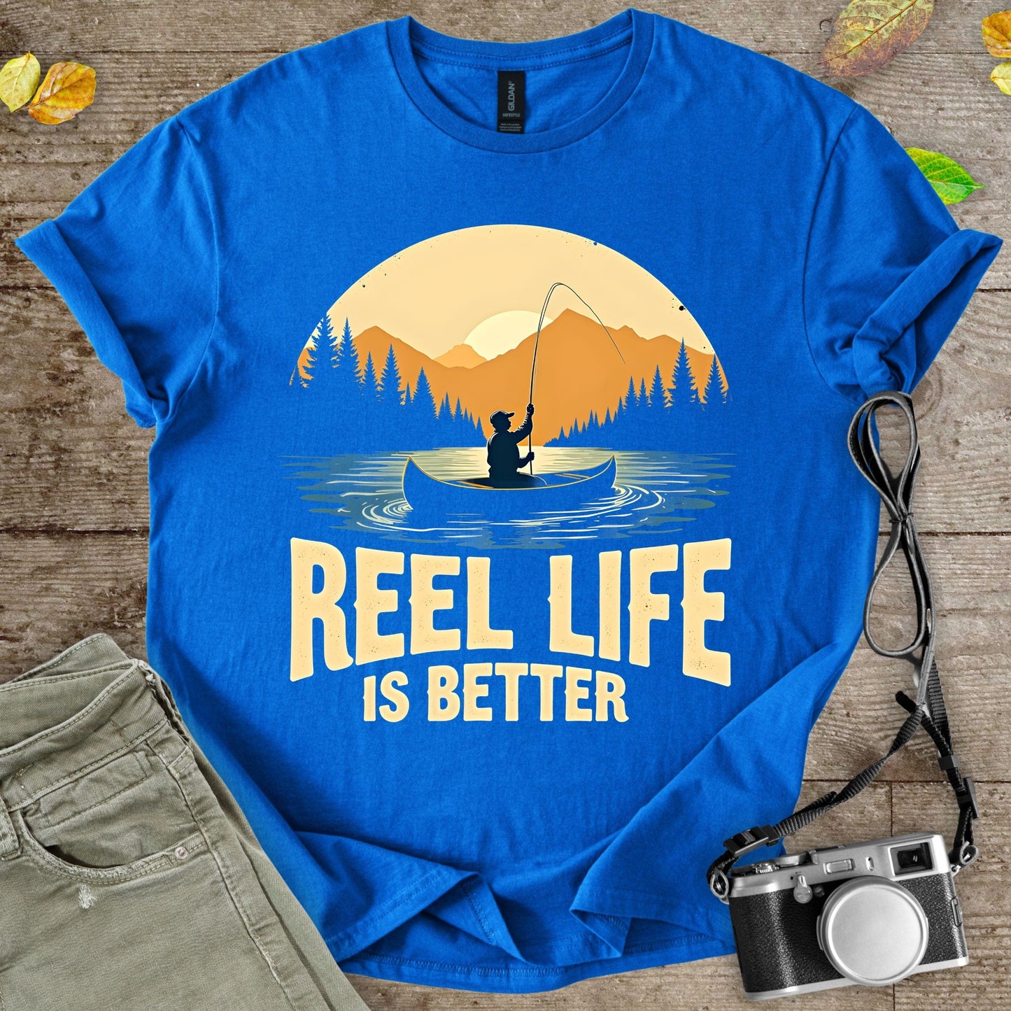 Reel Life Is Better Graphic T-Shirt - Camping Shirt Camp Vibes Collective