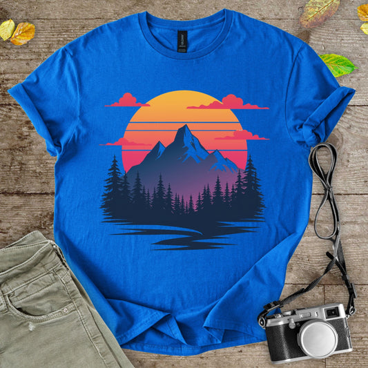 Retro Mountains Graphic T-Shirt - Camping Shirt Camp Vibes Collective
